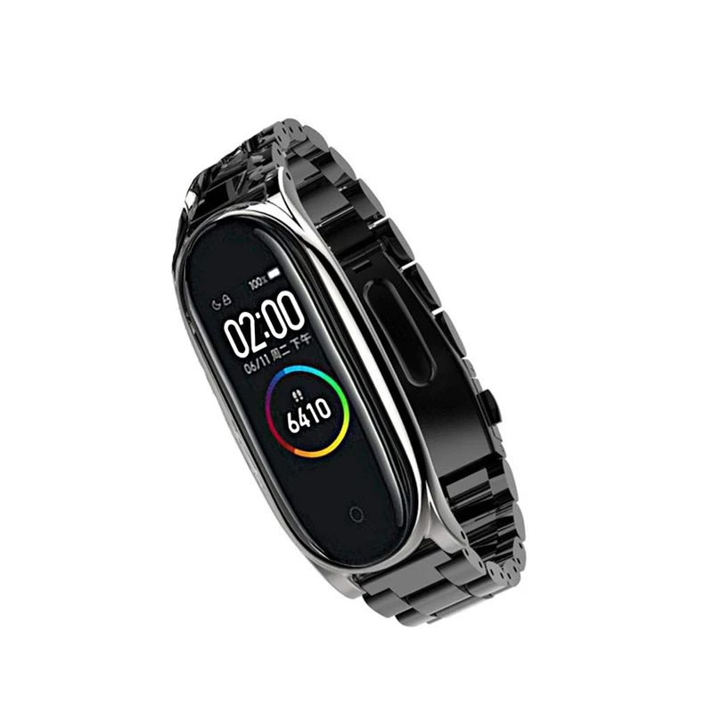 Для Xiaomi mi Band 4 металлический ремешок без винтов из нержавеющей стали для mi Band 4 браслет Xiaomi mi Band 4 NFC металлический сменный ремешок B