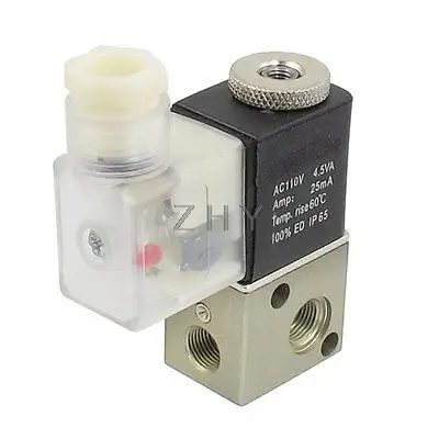 AC 110V 4.5VA 25mA 2 положения 3 ходовой электромагнитный клапан G1/8"