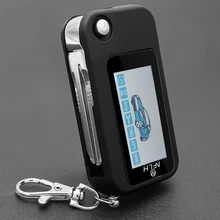 E90 Lcd Remote Controller Key Fob Chain /Keychain For Starline E90 Uncut Blade Fob Russian Two Way Car Alarm System