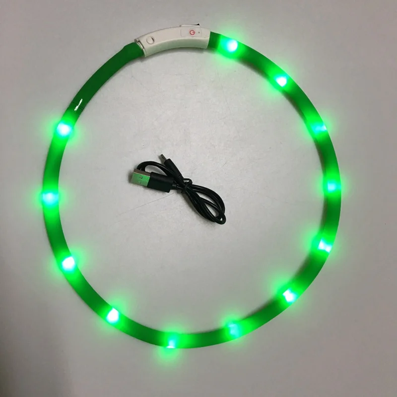 

Pet Dogs Cats USB Rechargeable Flashing Night Collars Luminous Collar LED Light USB Dog Collar Glowing Teddy Flash Collar Pet