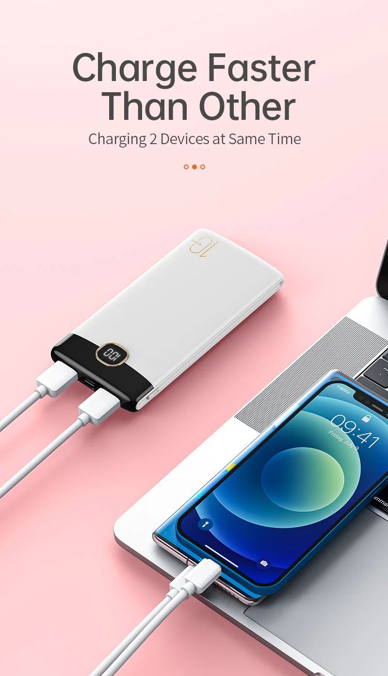 portable charger BASIKE Power Bank for iPhone Portable Charger Cute Powerbank for Xiaomi External Battery Bank for Gfit PoverBank For All Phone best portable charger