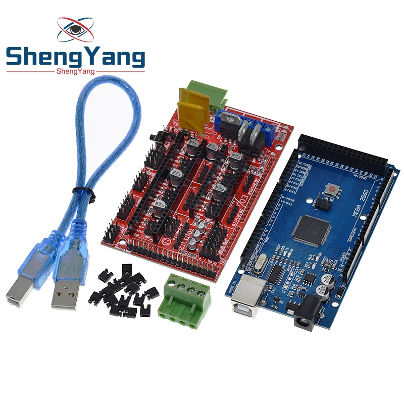 Контроллер ShengYang Mega 2560 R3 Mega2560 REV3 + 1 шт. RAMPS 4 для 3D-принтера комплект arduino Reprap MendelPrusa |