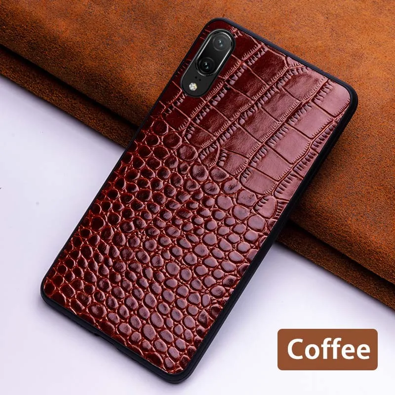 Coffee Роскошный чехол для телефона huawei P10 P20 P30 mate 9 10 20 Pro lite чехол nova 3 3i для Honor 8X max 9 10 lite чехол из воловьей кожи - Цвет: Coffee