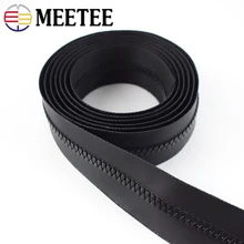 Meetee 2/4Meters 5# Resin Waterproof Zippers Zips Repair Kit Coat Decoration Zipper For Sewing DIY Bag Clothing Accessories
