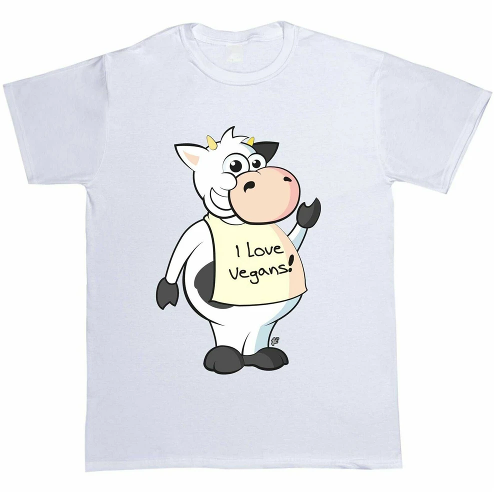 Мужская футболка с надписью I Love Vegans | одежда