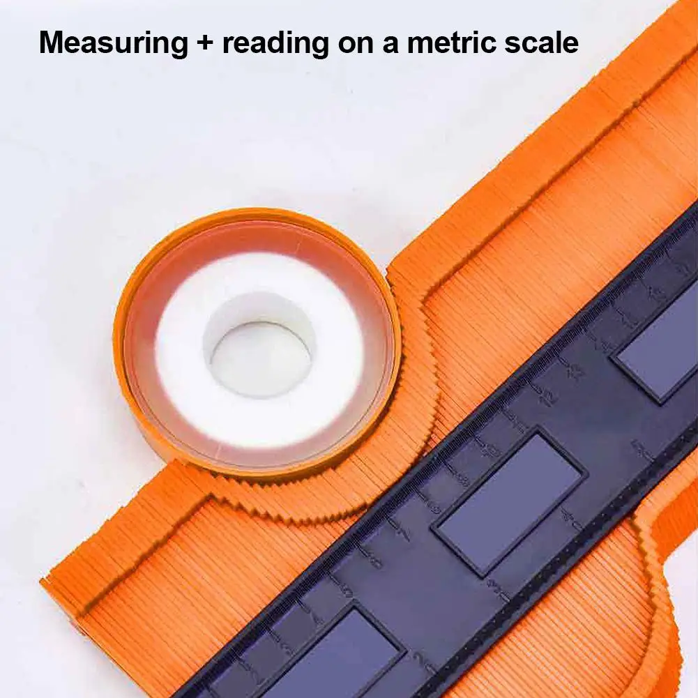 

10IN Lock Wider Contour Gauge Profile Tool Alloy Edge Shaping Wood Measure Ruler Laminate Tiles Meethulp Gauge Measurement Tool