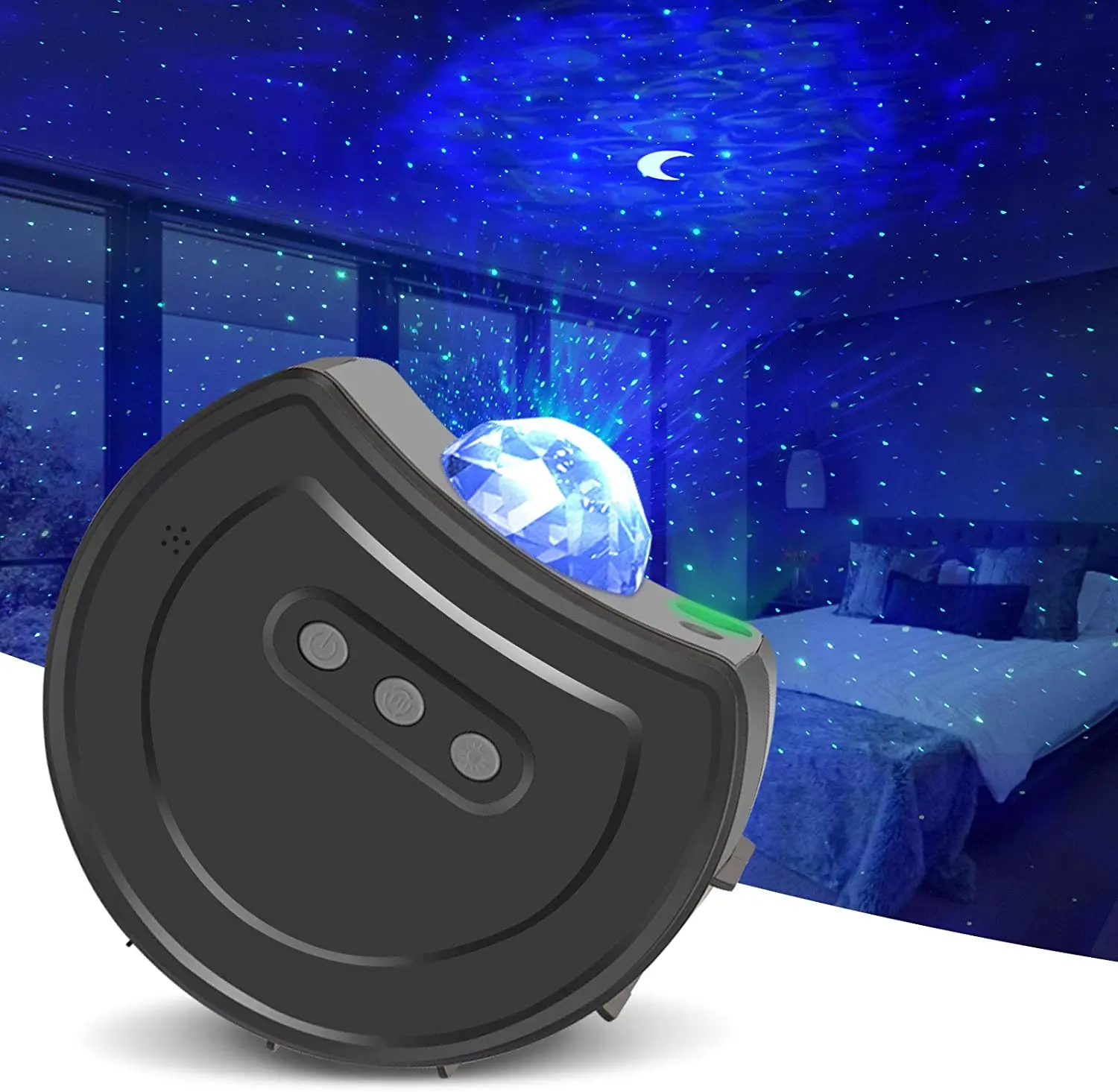 

LED Starry Projector Night Light Galaxy Moon Laser Star Ocean Wave Remote Bedroom Nebula Gifts Decor Birthday Party Wedding