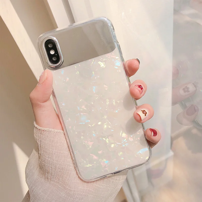 

Makeup Mirror Shell Pattern 8 Plus/7 P/6 iPhone X Applicable X's MAX/X Phone Case Simple Soft Cover