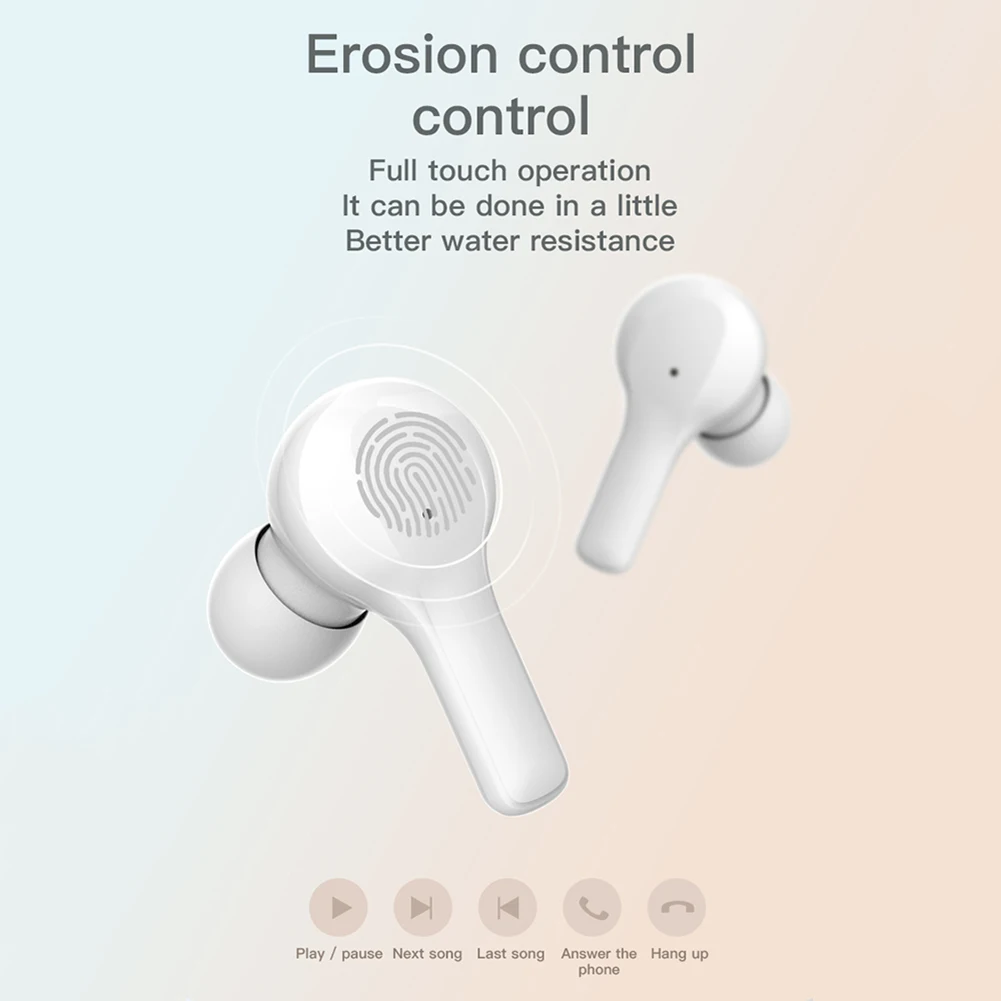 TWS R5 Wireless Earphones Stereo Sports Earbuds Bluetooth 5 0 With Touch Control HD Mic For IOS And Android All Smart Phone
