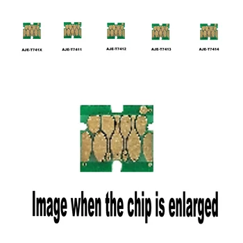 

5pack T7411-4 T741X for Epson Wide-format ink cartridge disposable chip F6000 F6070 F6200 F9200 F9300 F9370 F7000 F7070 F7100