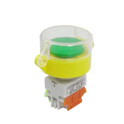 

AC 660V 10A Green Mushroom Momentary Push Button Switch 1NO 1NC w Cover