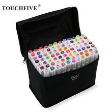 TouchFive 30/40/60/80 Цвета набор маркеров двойной головой маркеры для эскизов жирной c чернилами на спиртовой основе, товары для профессионального искусства для рисования