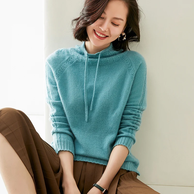 Cashmere Turtleneck Women Sweaters with belt