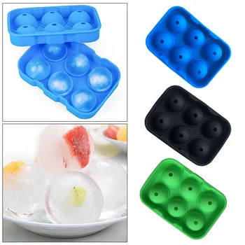 

6 Holes Silicone Ice Cube Mold Ice Ball Brick Maker Whiskey Wine Cocktail Ice Tray DIY Ice Cream Mould Bar Accessiories