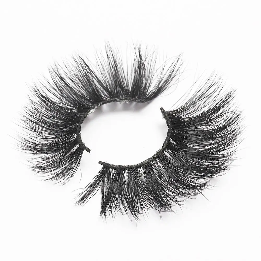 

Mink Eyelashes Makeup Lashes 5D Popular Fuffly Cruelty Free Reusable Crisscross 25mm False Eyelashes