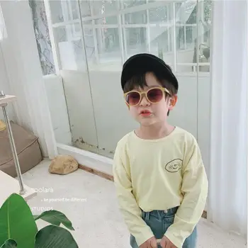 

2020 new girls boys t-shirt spring cotton fashion kids top 4-9t HJ802