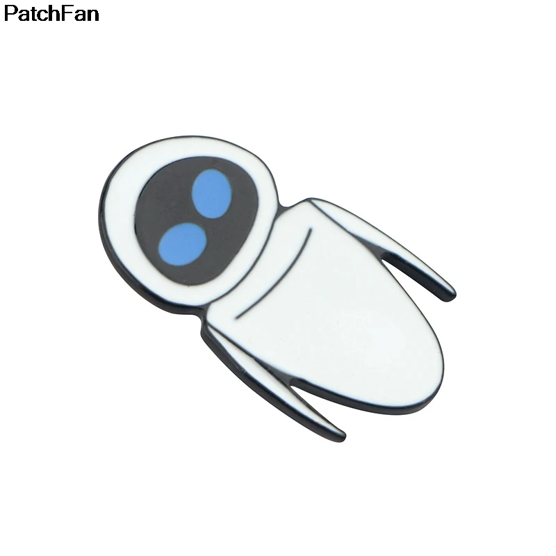 Patchfan эмаль на булавке робот Еву из цинкового insignia para рюкзак Одежда металлическая медаль за мешок рубашку значки Броши украсить A2457