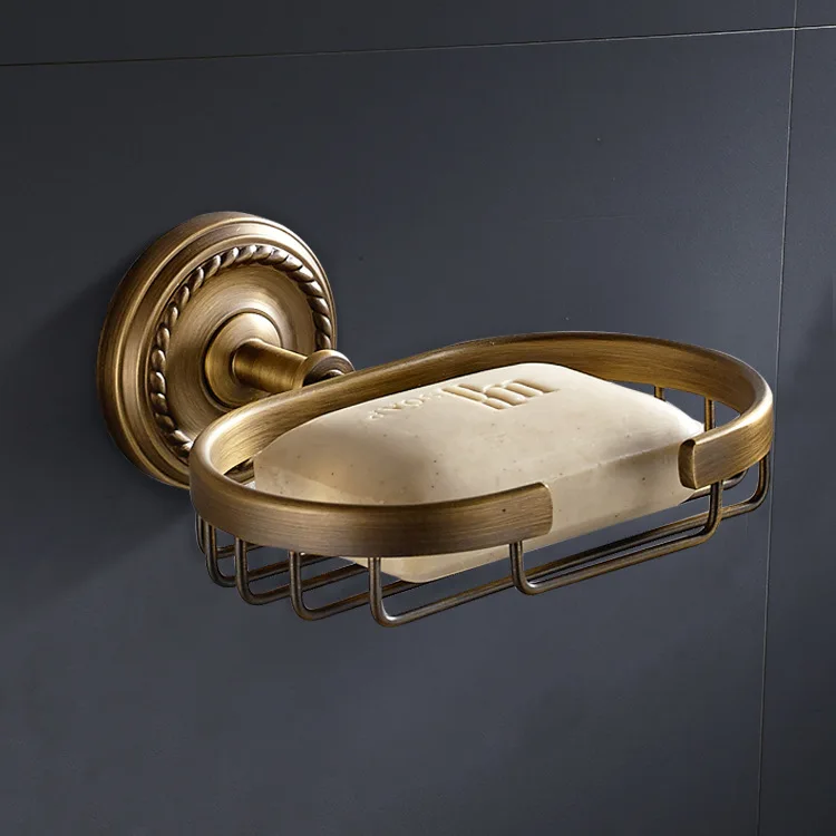 

Vintage Retro Vintage Color Toilet Bathroom fei zao lan Soap Box Soap Dish American-Style zao jia Copper European Style