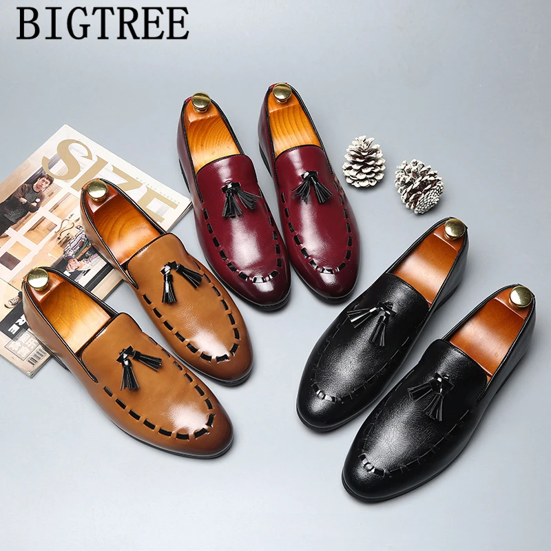 

loafers leather shoes men italian men corporate shoes elegant men shoes fashion sapato social masculino couro макасины мужские
