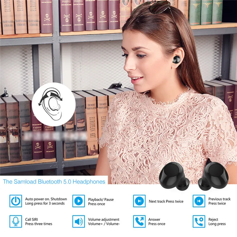 LEORY A8 Mini TWS bluetooth 5,0 наушники автоматически сопрягаются с большой емкостью HD вызова водонепроницаемые спортивные наушники с зарядным устройством