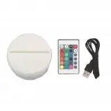 

3D Gift Modern Remote Control Base Lightweight Blocking Led Acrylic USB Cable Night Light