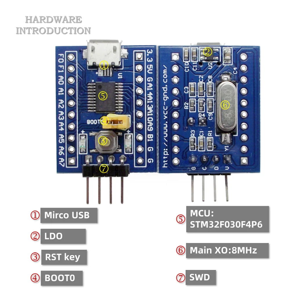 STM32F030F4P6 STM32F030 030F4 STM32F0 core dev board demo Minimum System Development Board Module ARM Cortex M0