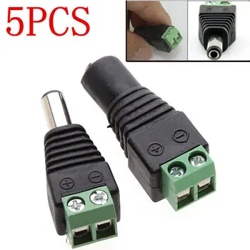 

5/10Pcs DC12V Male/Female Power Supply Plug Adapter Connector for 5050 3528 LED Strip Light XI