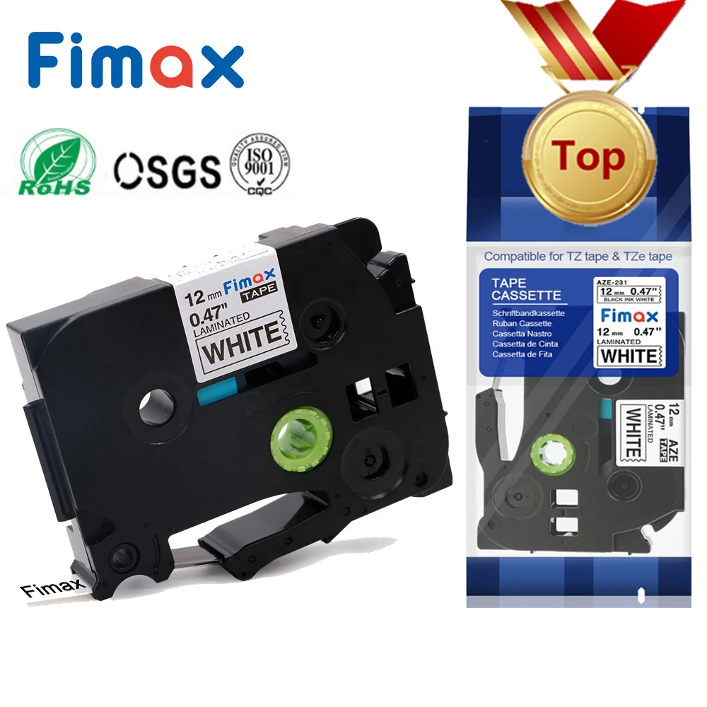 Fimax 31 цвет TZe231 совместимый для Brother P-touch принтер tze лента Tze-231 Tz-231 tze231 12 мм P touch Label Maker PTD-210