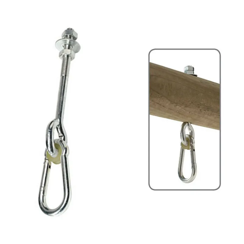 Children Swing Hook Amusement Park Swing Hanging Kit Hanger Aerial Yoga Hammock Safety Locking Ceiling Mount DIY Accessories swing hanging kit