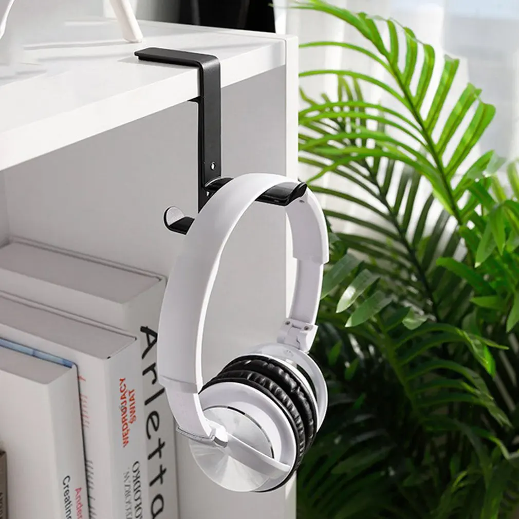 Retractable Headphone Stand Hanger Portable Table Holder Headset Bracket Metal Clip Side Earphone Bracket