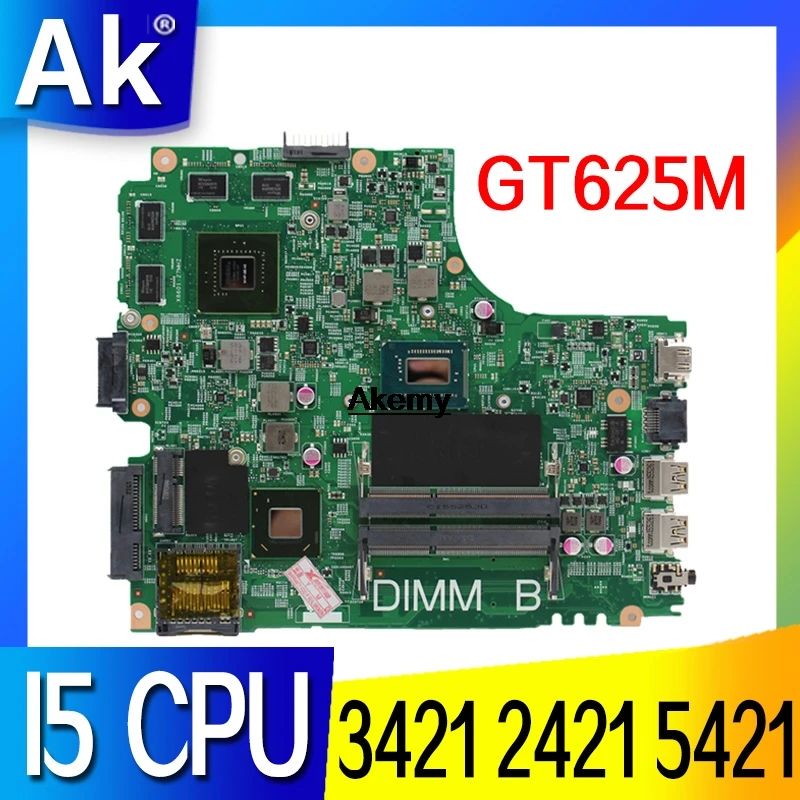 

12204-1 Laptop motherboard for DELL INSPIRON 3421 2421 5421 Test original mainboard I5 CPU GT625M Graphics card 8 memory