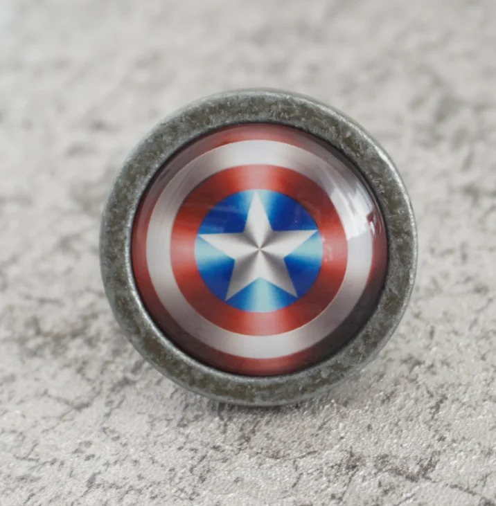 Captain America Drawer Knobs Vintage Style Diy Art Knobs Modern