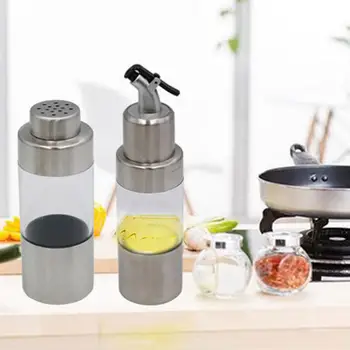 

5Pcs Wooden Holder Metal Cruet Condiment Spice Pepper Box Seasoning Container Storage Pot Rack Set Kitchen Cooking Tools