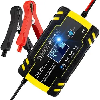 

Full Automatic Car Battery Charger Power Pulse Repair LCD Battery-chargers Display Digital Acid Chargers Wet Dry Lead Y4M8
