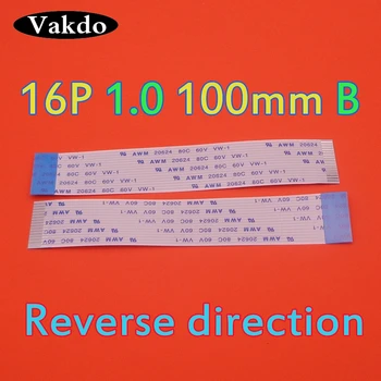 

10pcs FFC FPC flat flexible cable type B 1.0mm pitch 16 pin Length 100mm 10cm Width 17mm Ribbon Flex 16pin AWM 20624 80C 60V