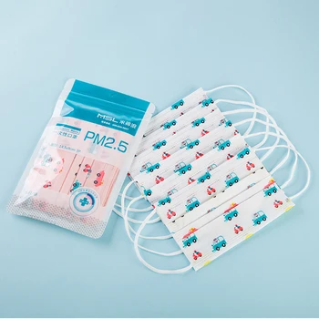 

6pcs/Pack Children's Disposable Dustproof Masks PM2.5 Protection Anti-fog Haze Non-woven Mouth Mask Random Style