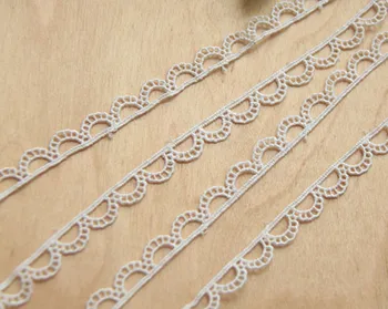

Lace Trim 15 Yards Ivory Embroidered Tapes Ribbon Clothes Dress Doll Sewing Fabric 1cm 0.39" Wide M25C10