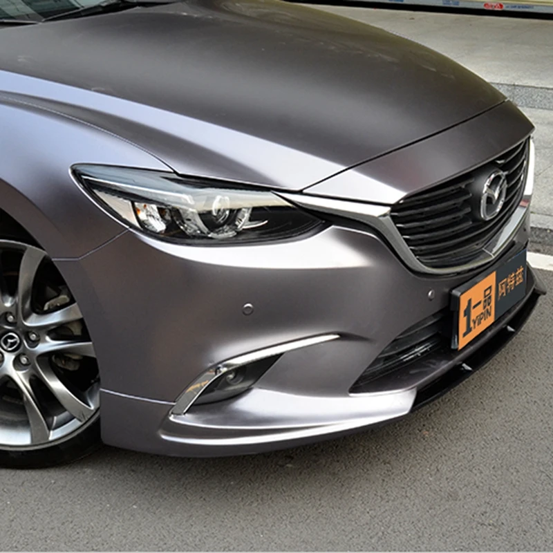 Высокое качество 3 шт Автомобильный передний бампер сплиттерная губа диффузор спойлер крышка для Mazda 6 Atenza- углеродного волокна вид/черный