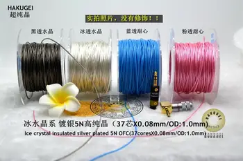 

Crystal silver-plated high-purity crystal earphone cable base 37 core 23AWG OD:1mm