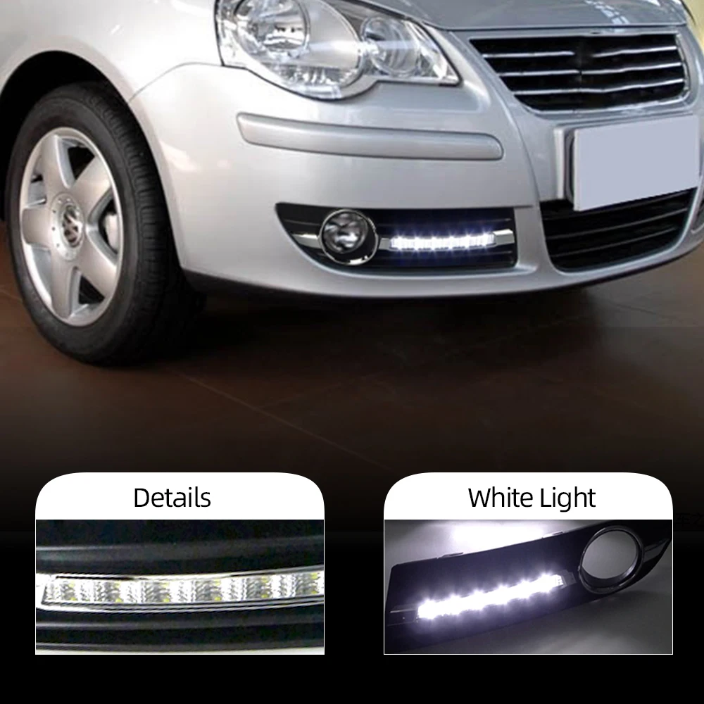 CSCSNL 1 комплект для VW Volkswagen Polo 9N3 2005 2006 2007 2008 2010 12 в светодиодный ные дневные ходовые