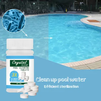 

Multi-function 50 Pcs Pool Cleaning Tablet Effectively Purify Water Crystal Clear Pool Foaming Cleaners Swimming Pool Detergent