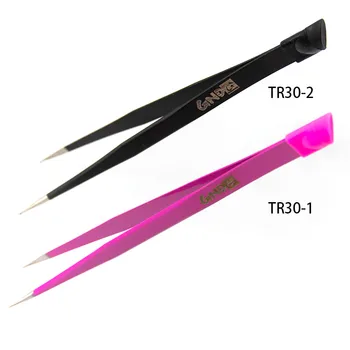 

1PC Nail Tweezers Stainless Steel Nail Sticker Rhinestone Picker Double-Head Tweezers Eyebrow Eyelash Tweezers Nail Art Nippers