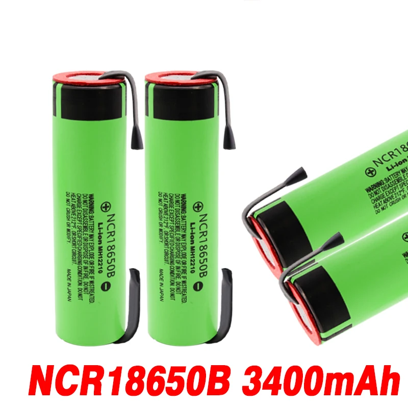 100% новый литиевый аккумулятор 18650 3400 мАч 3 7 В для NCR18650B подходит фонарика Panasonic |