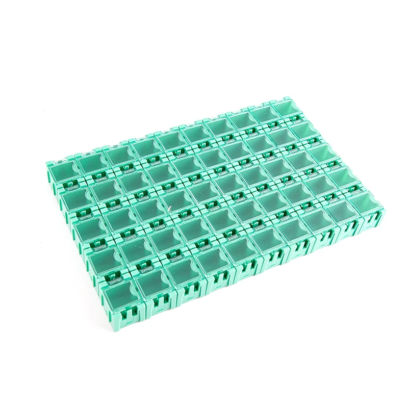 50Pcs/Set SMD SMT Electronic Component Container Mini Storage Boxes kit desk organizer 