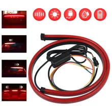 Car Styling Trunk Tail Brake Light High Mount Additional Stop Rear Tail Auto LED Strip Running Turn Signal Accessories
