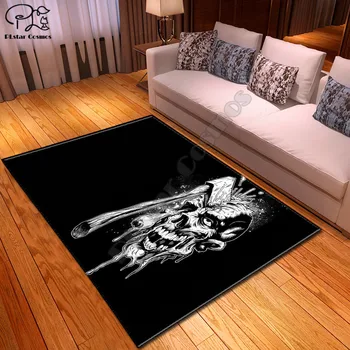 

Skull head halloween pattern Square Anti-Skid Area Floor Mat 3D Rug Non-slip Mat Dining Room Living Room Soft Bedroom Carpet