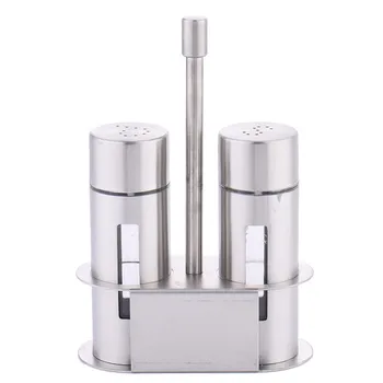 

Hot Sale 1 Set Spice Pepper Shakers Sugar Salt Condiment Tins Oil Bottle Stainless Steel Seasoning Storage Kitchen Cooking Barbe