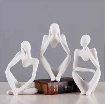 

ABSTRACT THINKERS SCULPTURE ,FIGURE RESIN STATUETTE CREATIVE FIGURINE ORNAMENTS MODERN HOME DECORATION ACCESSORIES WEDDING GIFTS