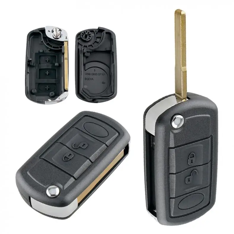 

3 Buttons Car Key Fob Case Shell Replacement Flip Folding Remote Cover Fit for LAND ROVER Range Rover Sport LR3 Discovery New