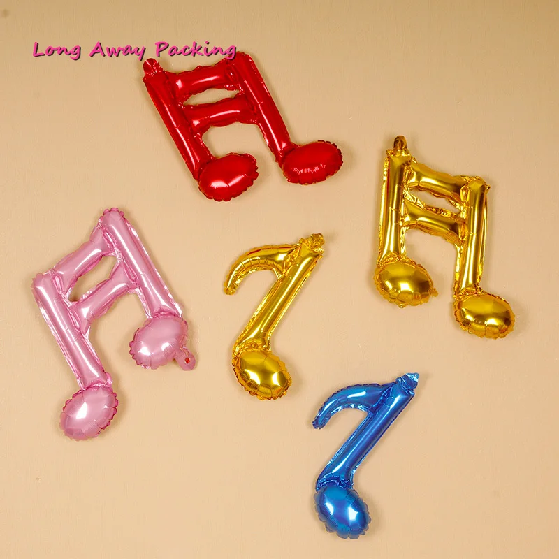 10pcs Large Colorful Music Notes Foil Balloon High School Party Festa Birthday Musical Notes Foil BALLOONS Event Party Supplies